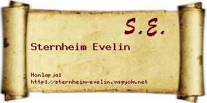 Sternheim Evelin névjegykártya
